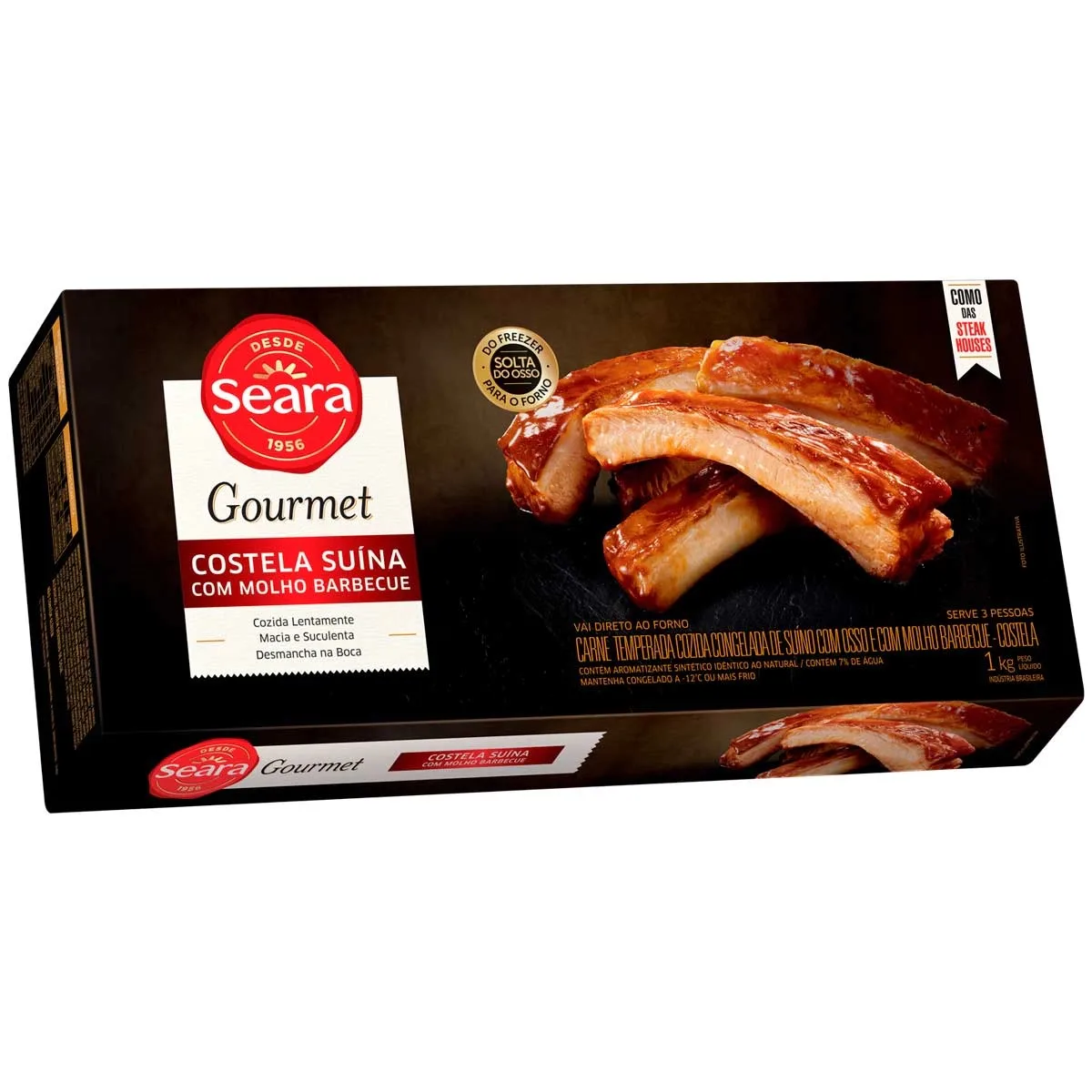 Costelinha Suína com Molho Berbecue Seara Gourmet 1kg