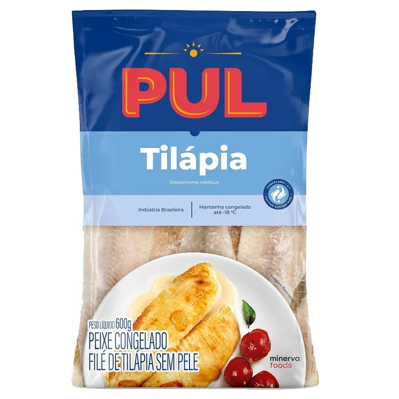 Filé de Tilápia sem Pele Pul Minerva 600g