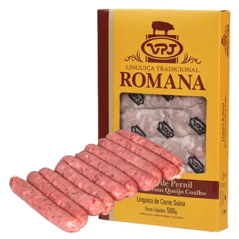 Linguiça Tradicional de Pernil Suino Duroc com Queijo Coalho VPJ 500g